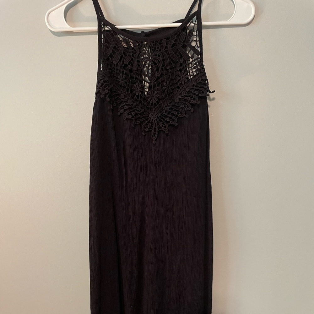 Black laced top dress